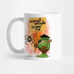 'Normal People Scare Me' Humorous Frankenstein Character Mug